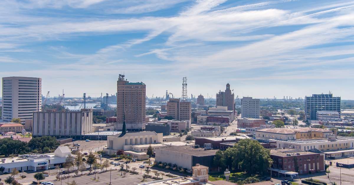 view of beaumont texas cityscape