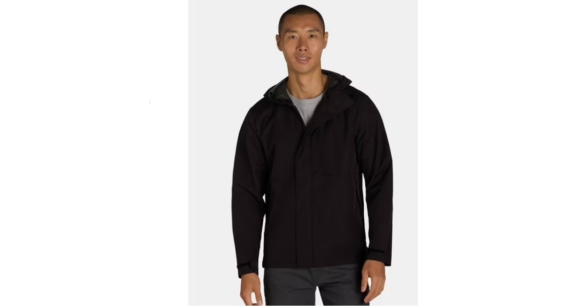 mens hooded rain jacket