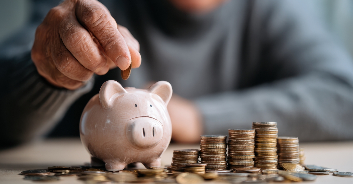 saving for retirement and pension fund concept