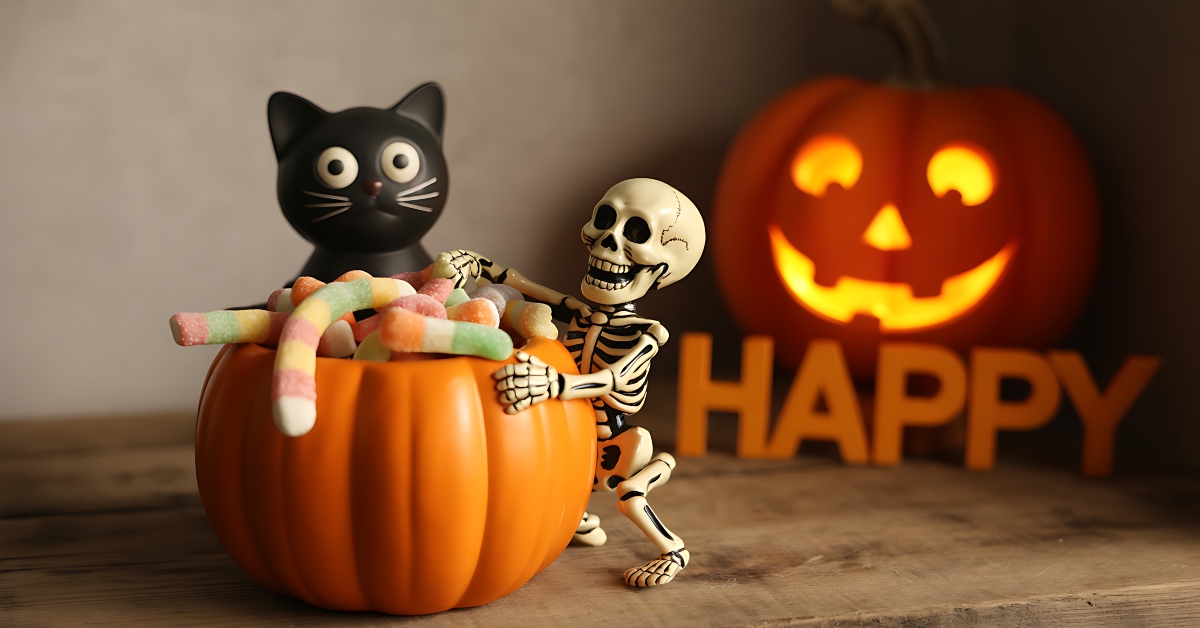 glowing jack-o’-lantern decoration