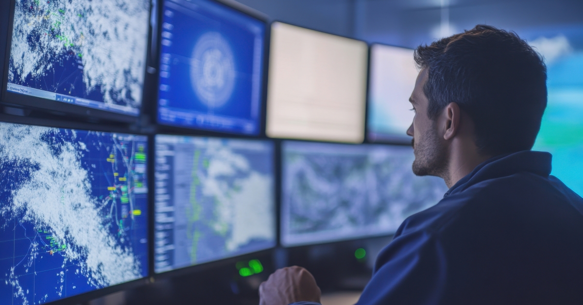 a meteorologist tracking weather patterns