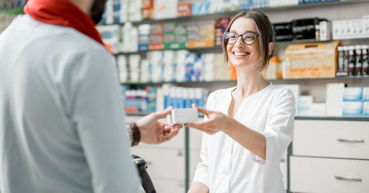pharmacist selling medications