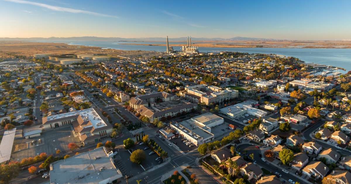 aerial view of pittsburg california