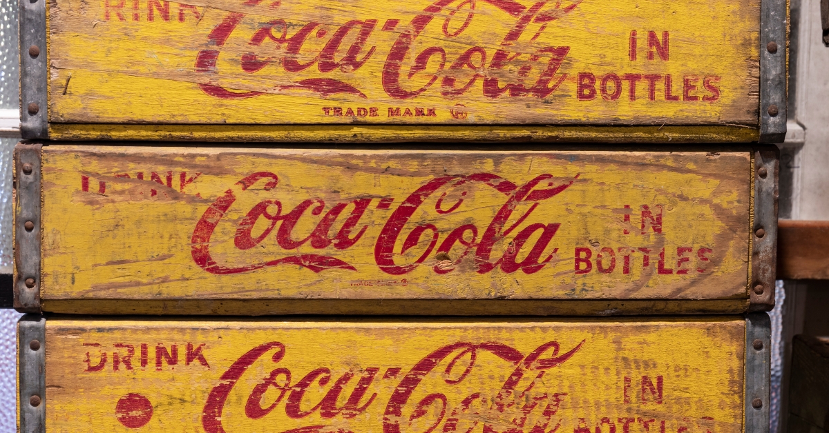 Coca-Cola antique bottle storage crate
