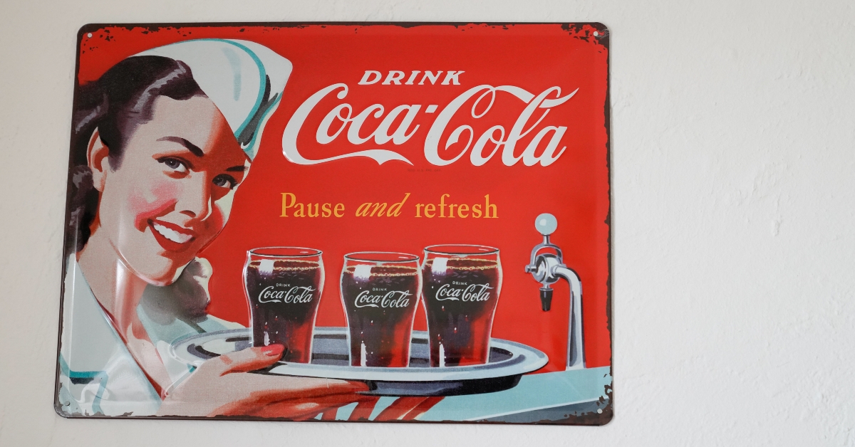 Coca Cola pinup vintage plate advertisement sign logo