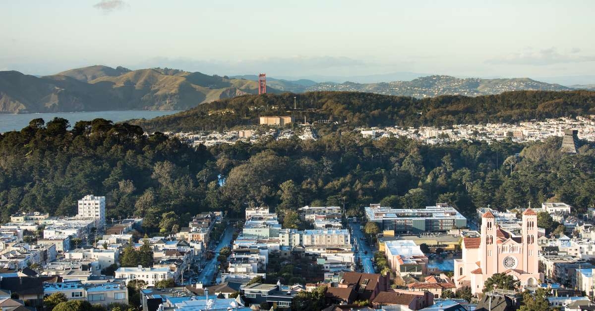 view of inner sunset and richmond districts