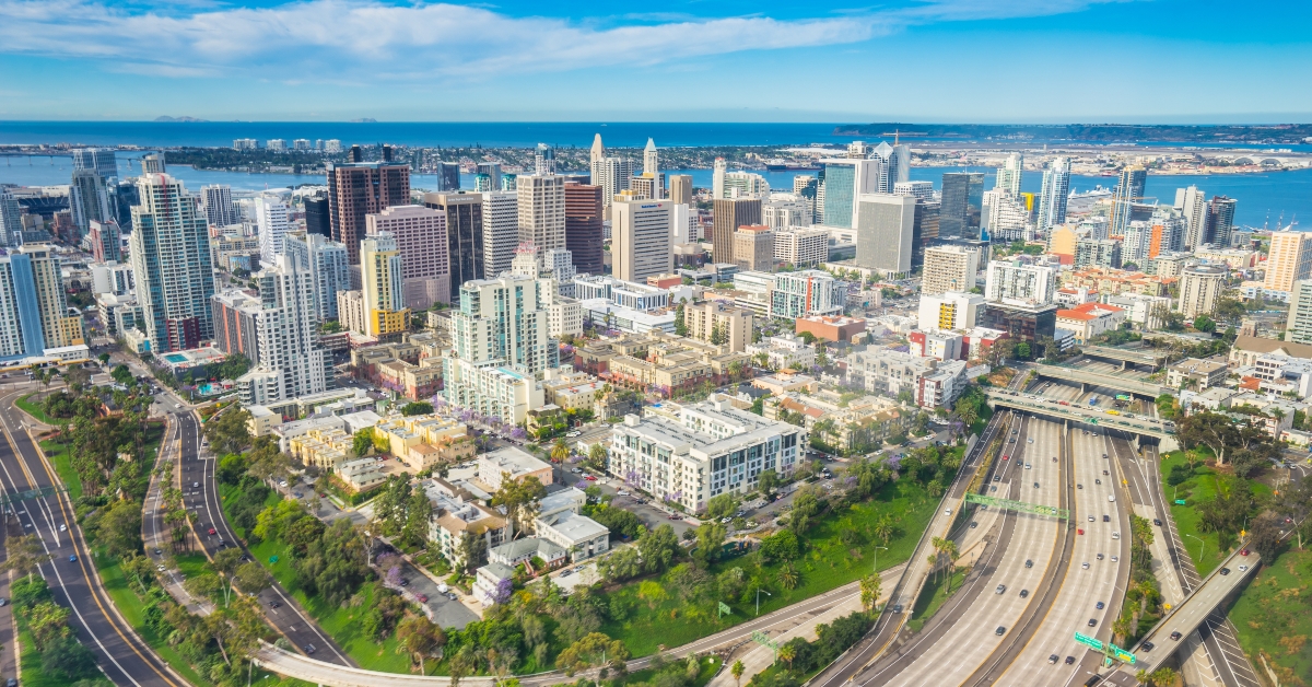 San Diego California from above