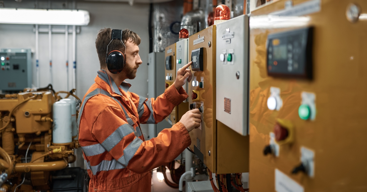 engineer officer starting diesel generator manually