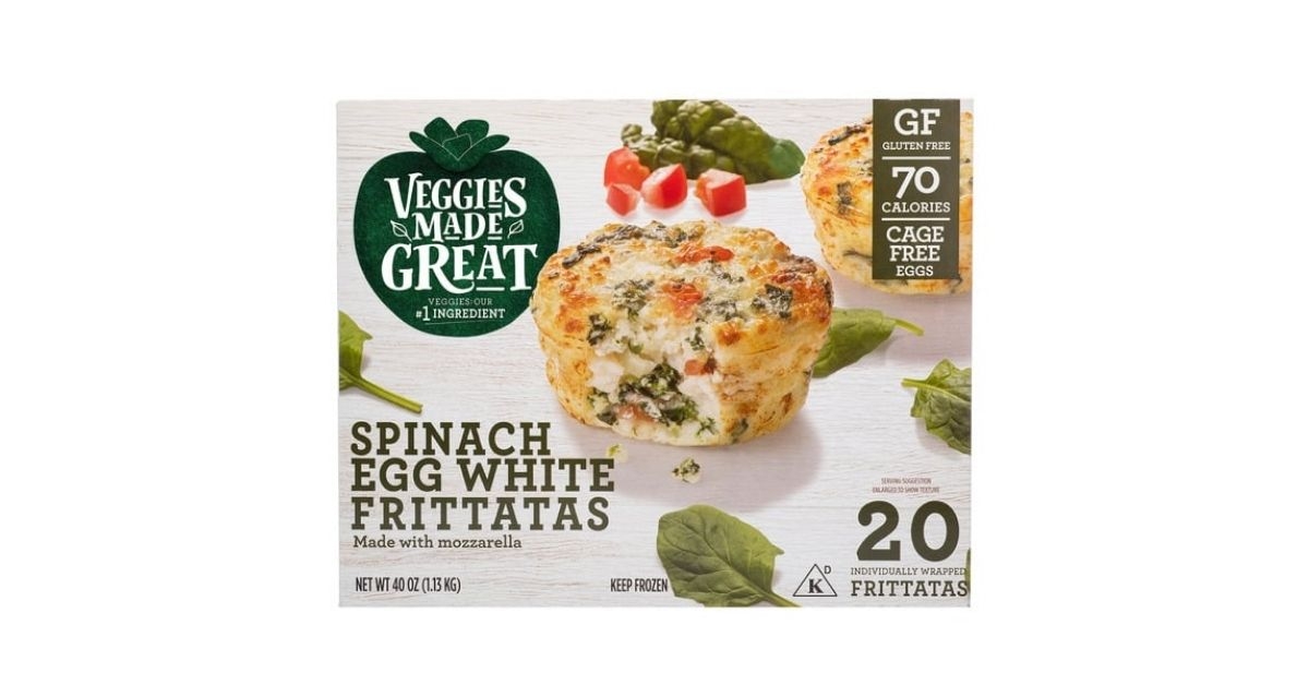 vegetarian spinach egg white frittatas