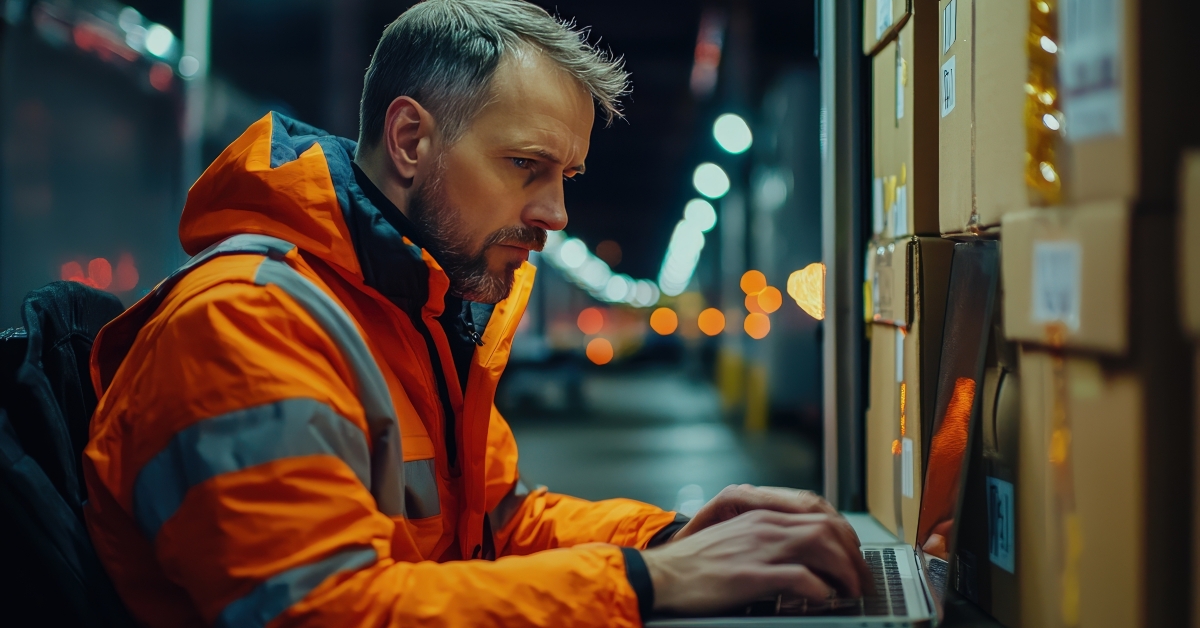 logistician tracking the delivery of goods