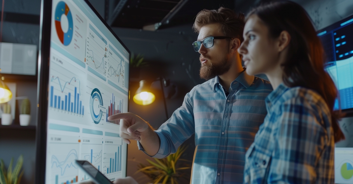 statistician use interactive whiteboard presentation