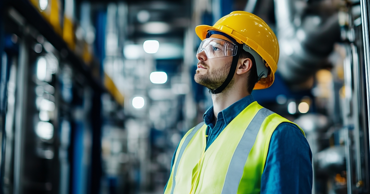 engineer wearing safety helmet 