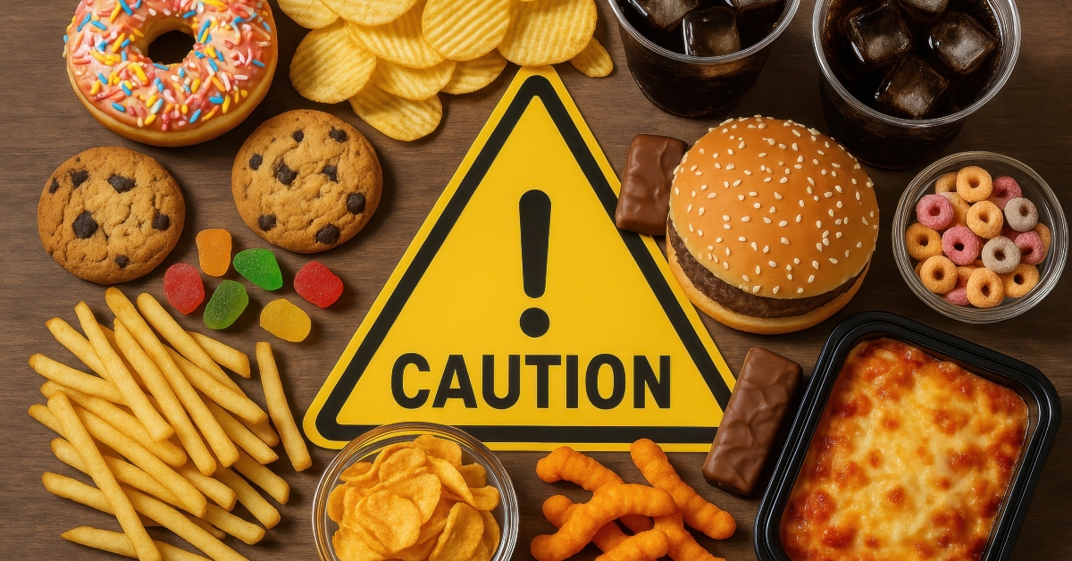 unhealthy dietary warning display