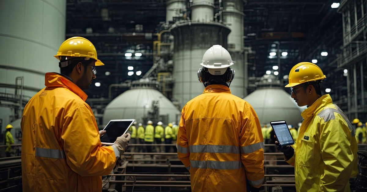 engineers wearing ppe