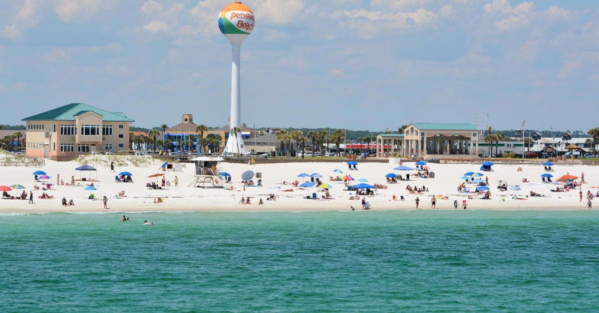pensacola beach in escambia