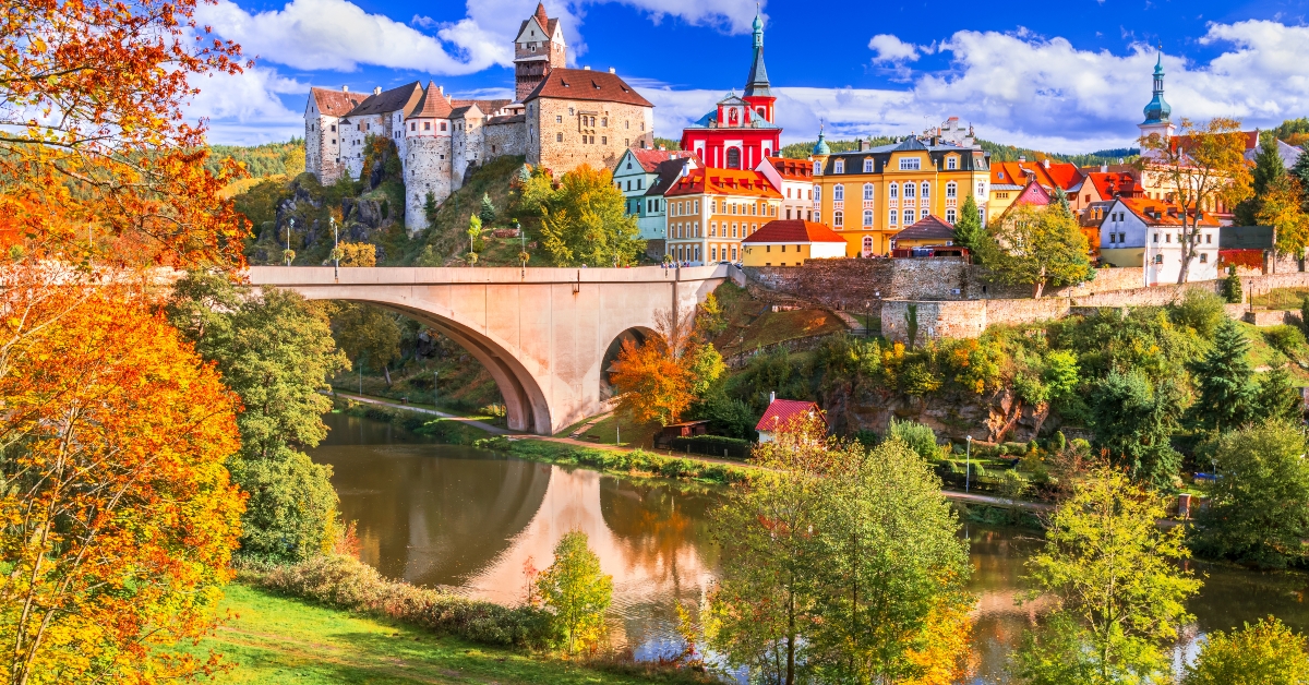 Ohre River in the near of Karlovy Vary