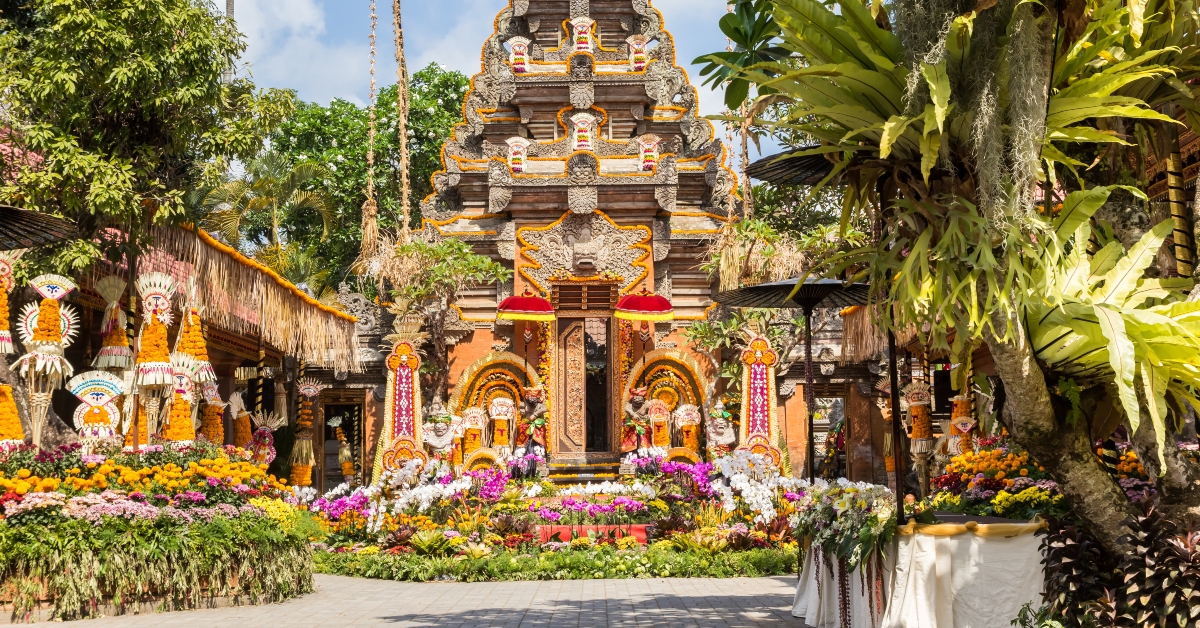 Temple and garden of the Ubud Palace