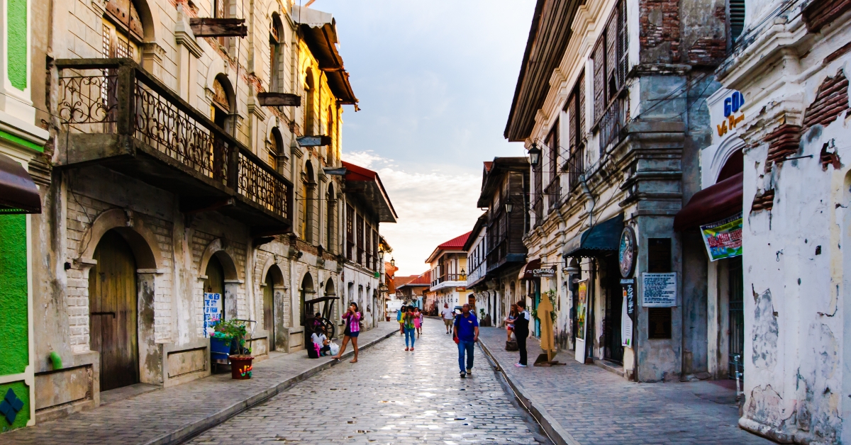 Historic street of Calle Crisologo, Vigan, Ilocos Sur, Philippines