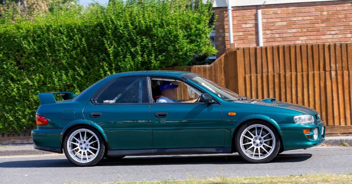 green subaru impreza