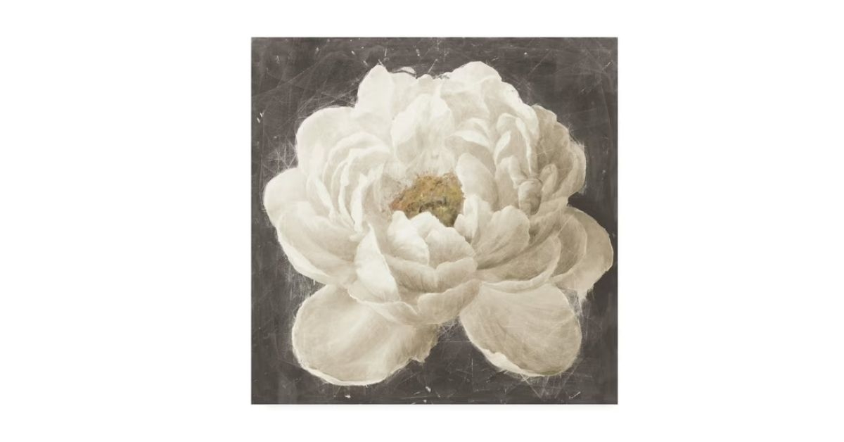 white flower canvas art