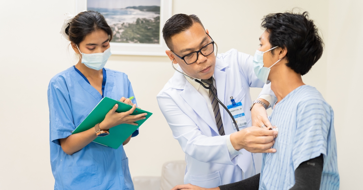 medical checkup breathing examination