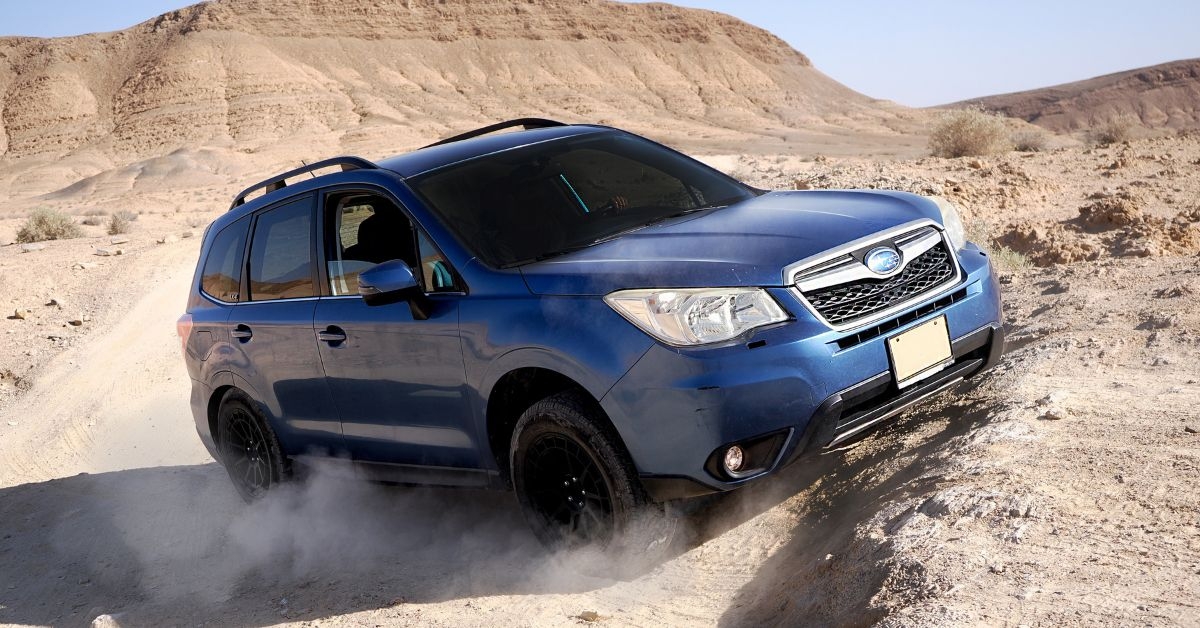 blue subaru forester