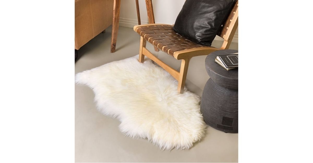 silky sheepskin rug