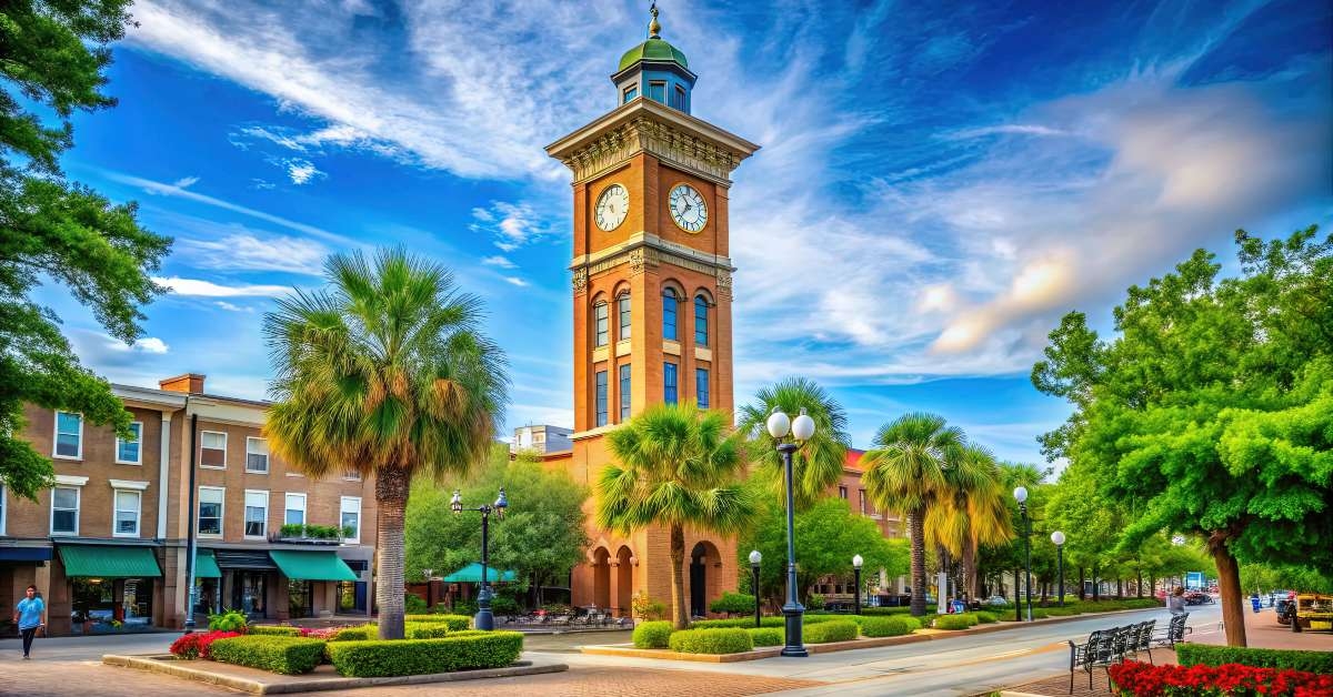 clock tower at sumter south carolina