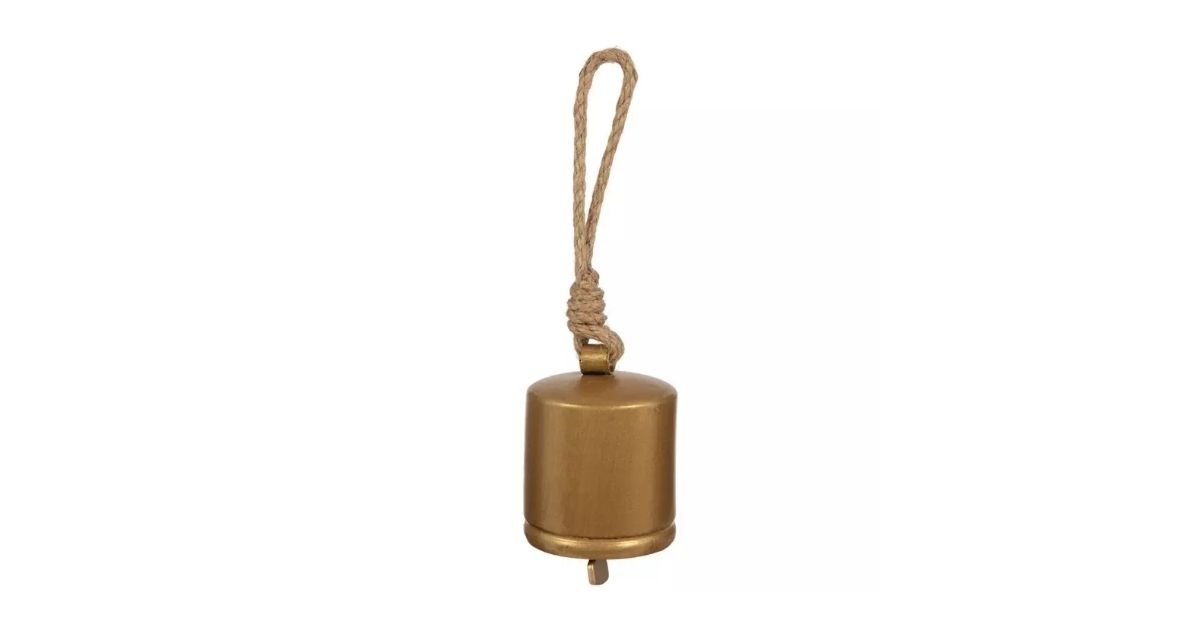gold rustic metal bells