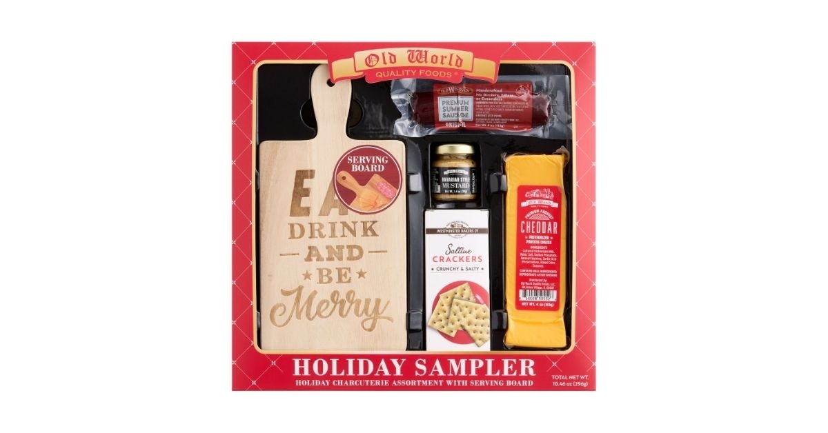holiday sampler serving board gift set
