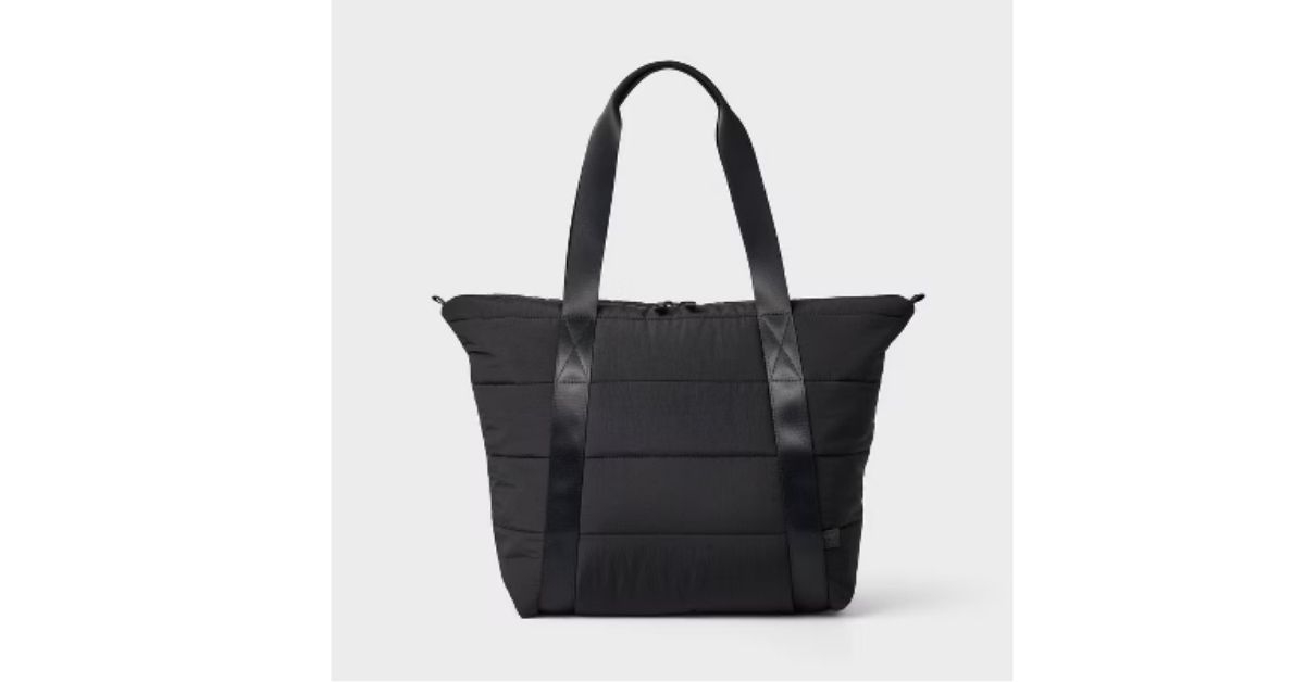 puffer tote bag