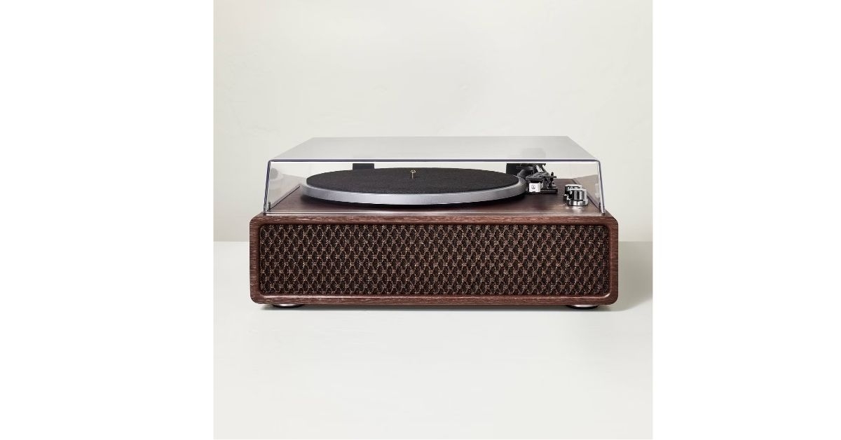 Hearth & Hand™ with Magnolia Wood Finish Retro Record Player