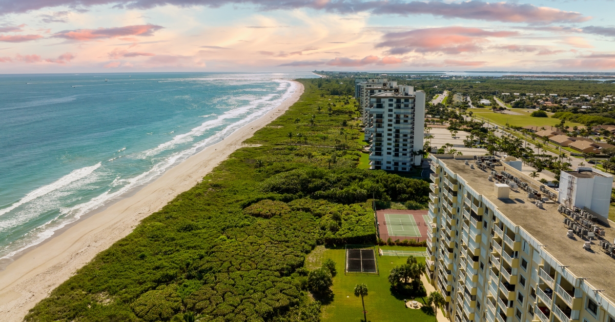 Beautiful sky over beach