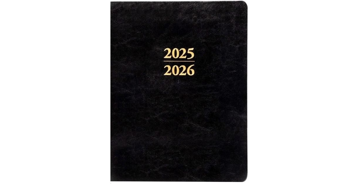 large black 18 month 2026 planner