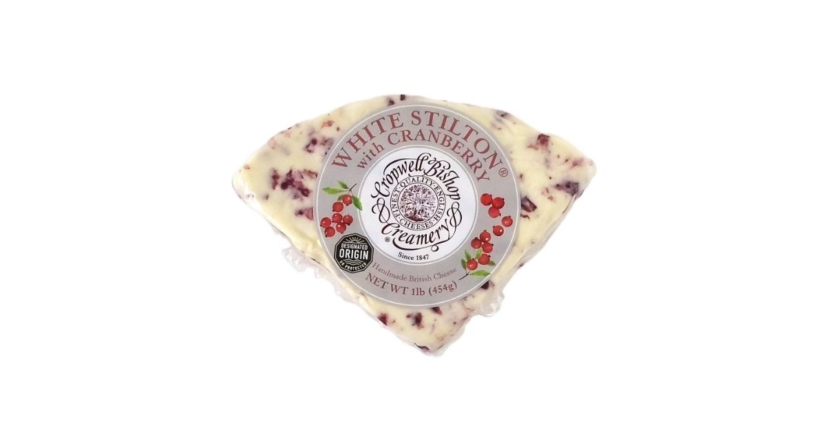 white stilton with cranberry