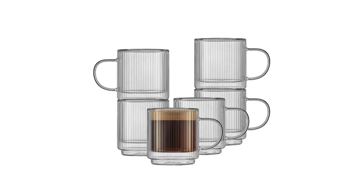 double wall glass mugs