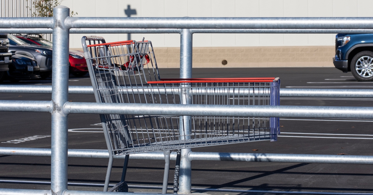 shopping cart returned in the parking lot
