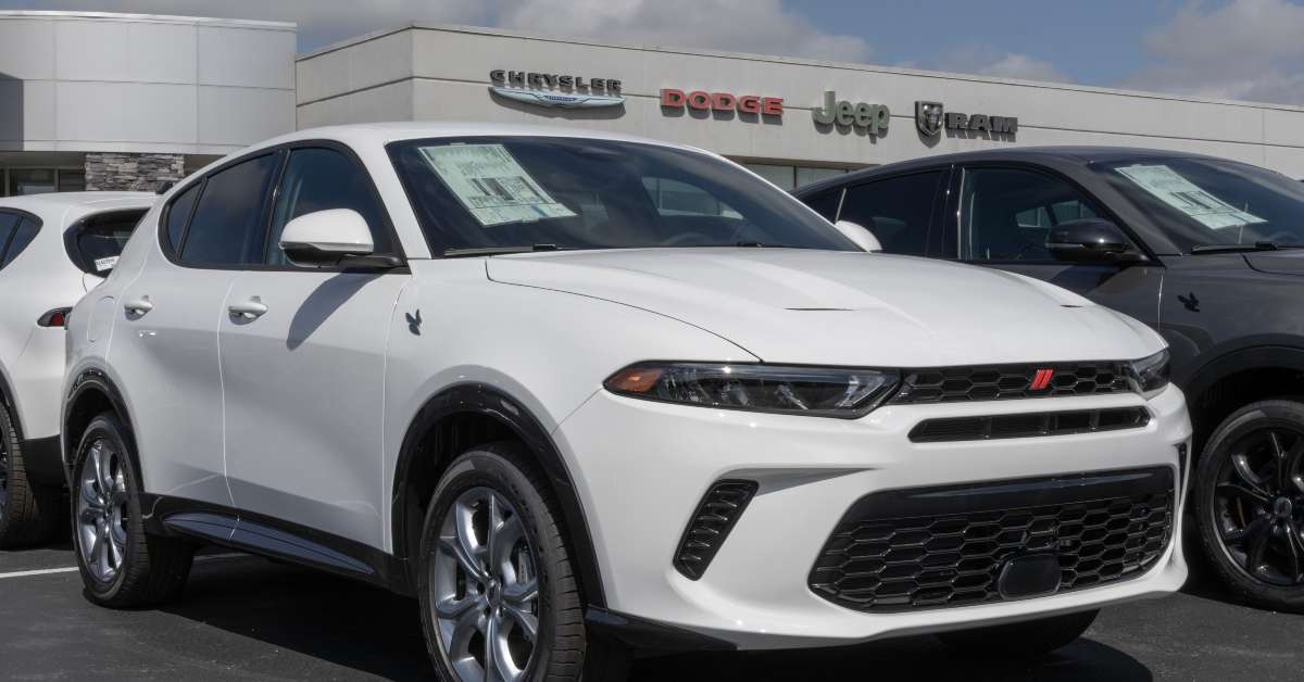  dodge hornet rt phev display at a dealership