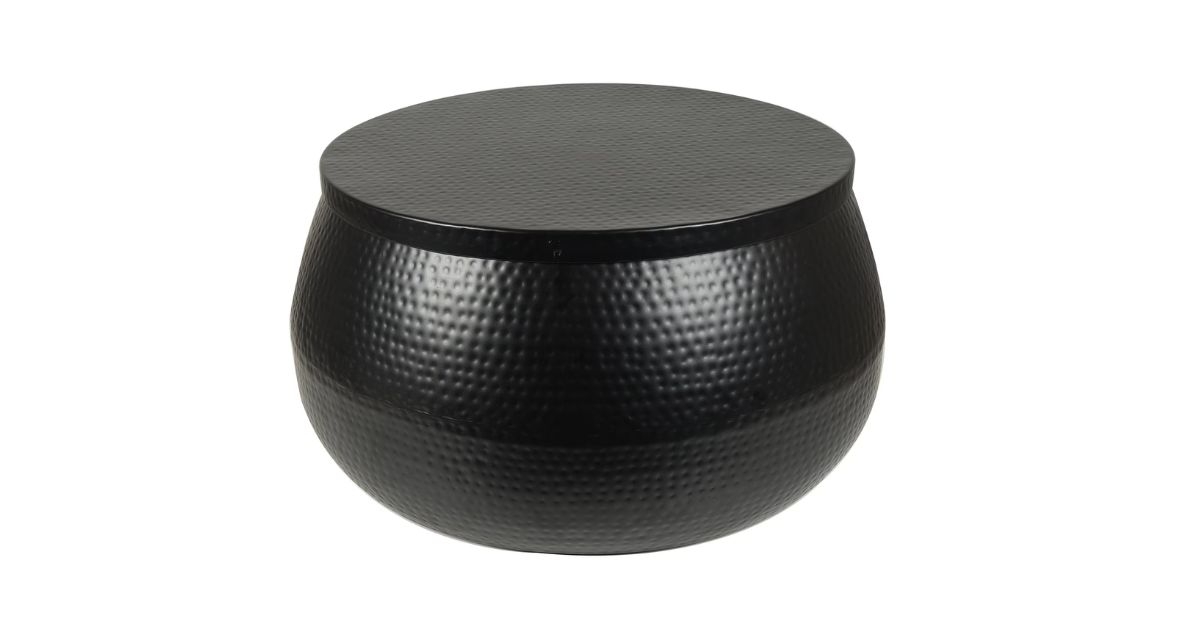 Member's Mark Hammered Metal Black Coffee Table with Hidden Storage
