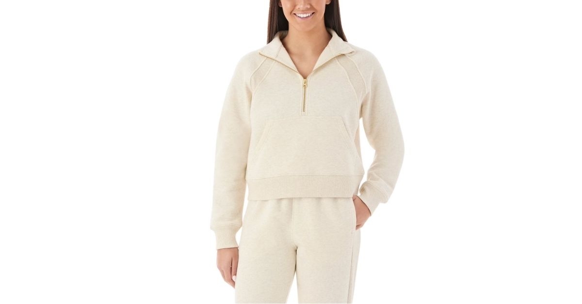 fleece half zip pullover