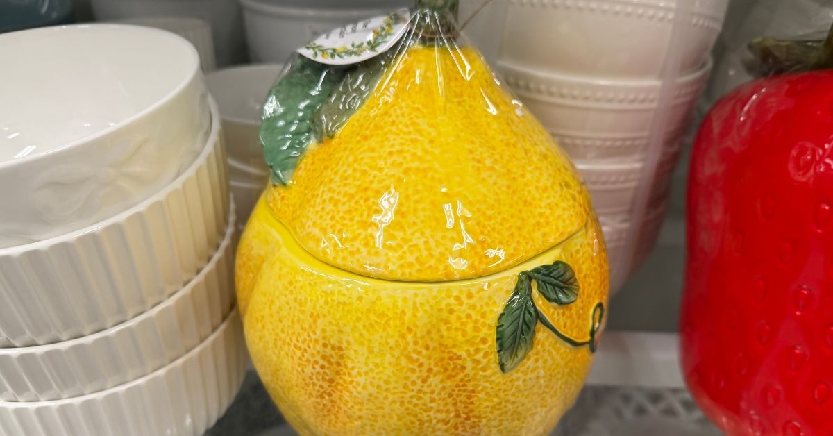 lemon ceramic container