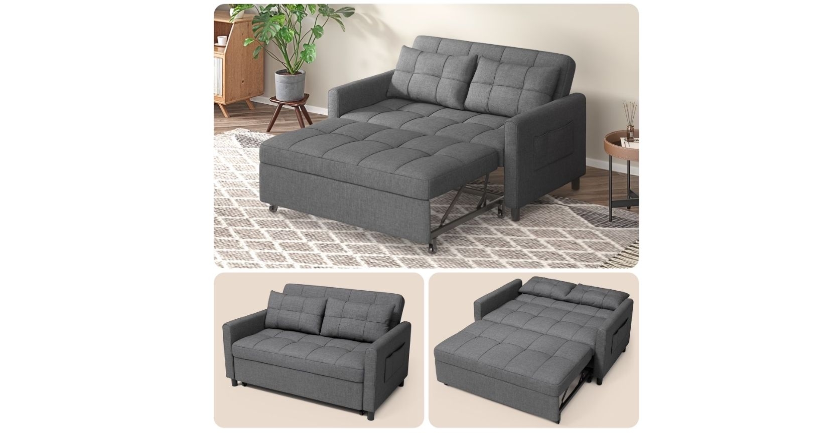 Asofer 3 in 1 Convertible Sofa Bed