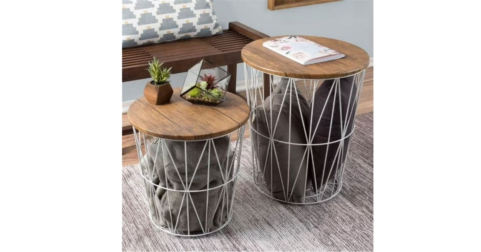 Lavish Home 2-Piece Nesting Table Set