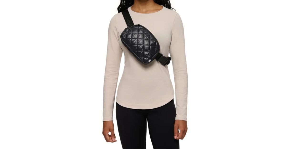 lole unisex quilted belt bag