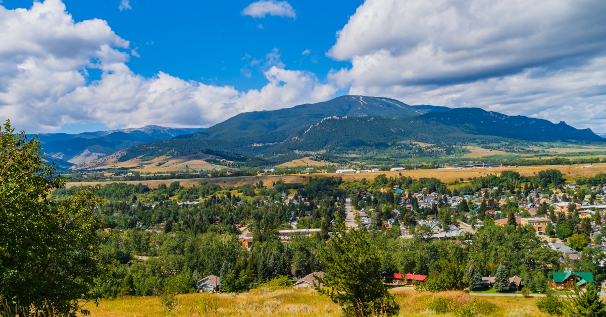 view of Red Lodge, town