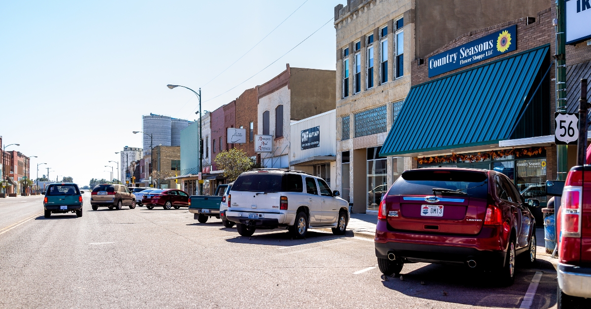 Small town village city in Kansas 