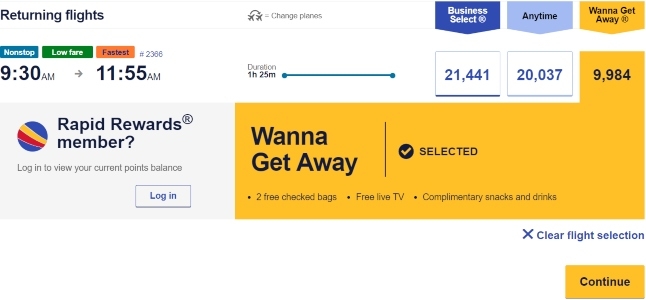 Southwest Rapid Rewards