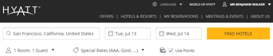 Hyatt Free Night Certificate