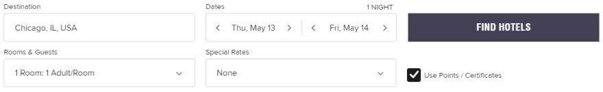 Marriott free night certificate