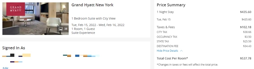 Hyatt Website Screenshot